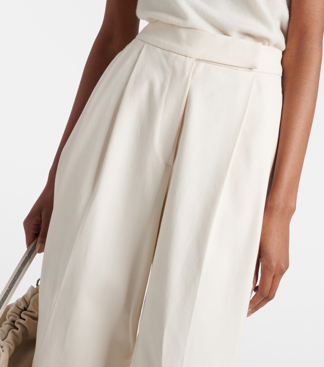 High-Rise-Hose aus einem Baumwollgemisch | Brunello Cucinelli