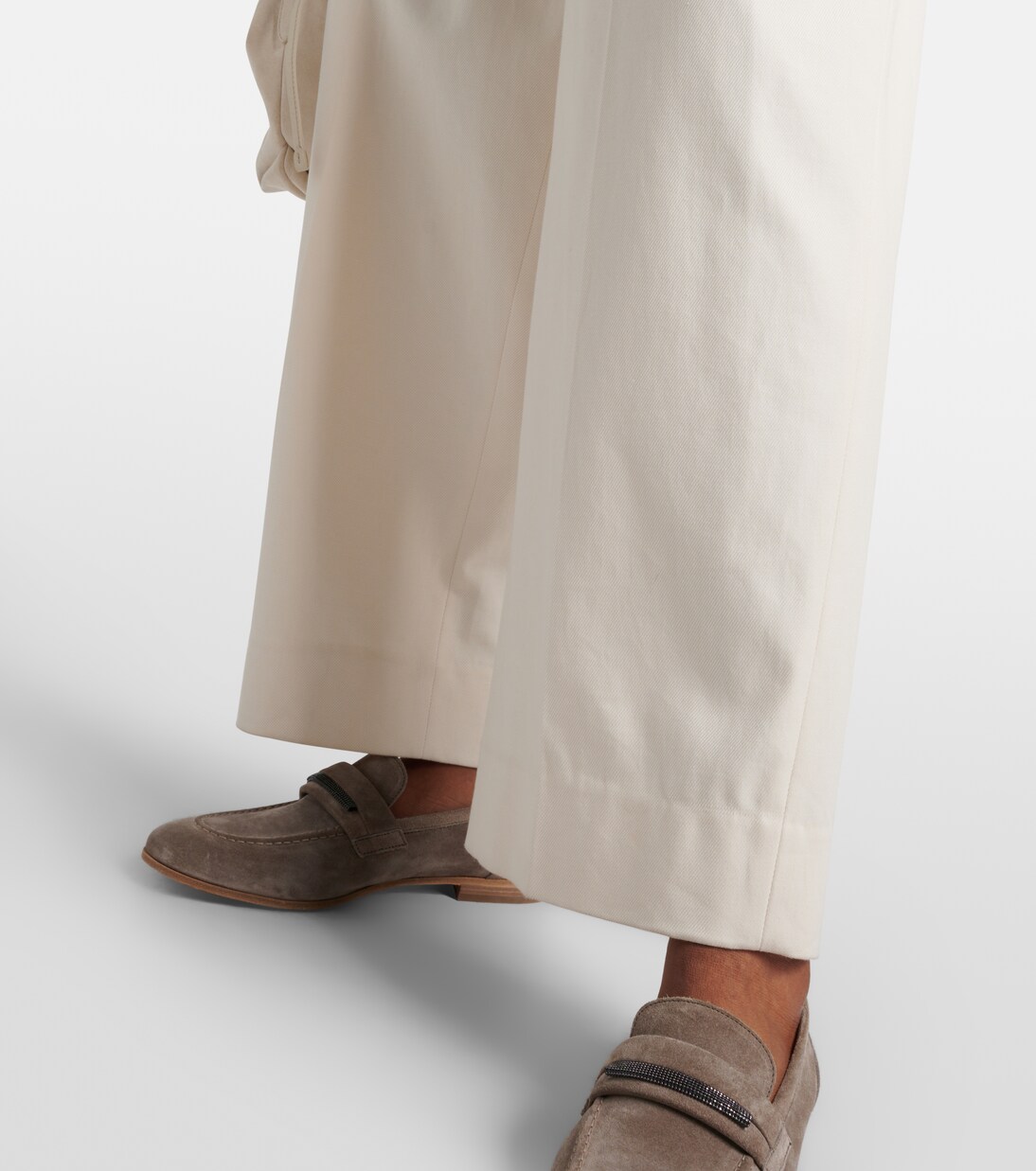 High-Rise-Hose aus einem Baumwollgemisch | Brunello Cucinelli