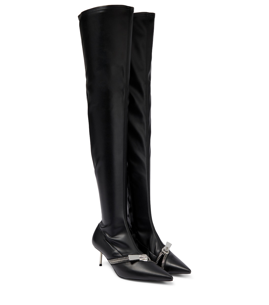 Botas mosqueteras de piel con cremallera | Coperni