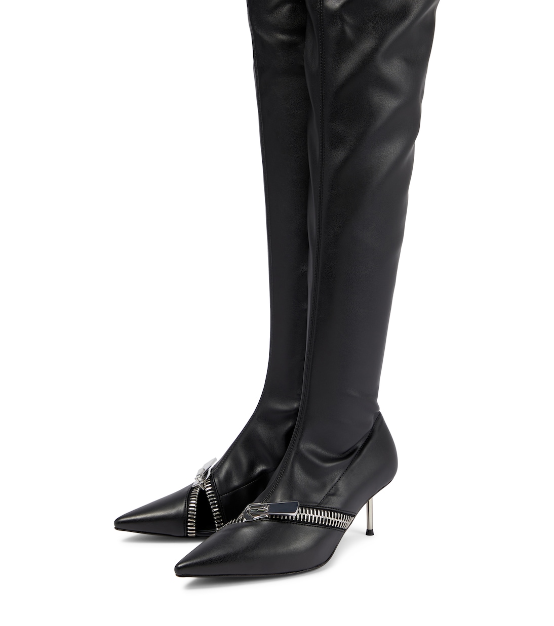 Botas mosqueteras de piel con cremallera | Coperni