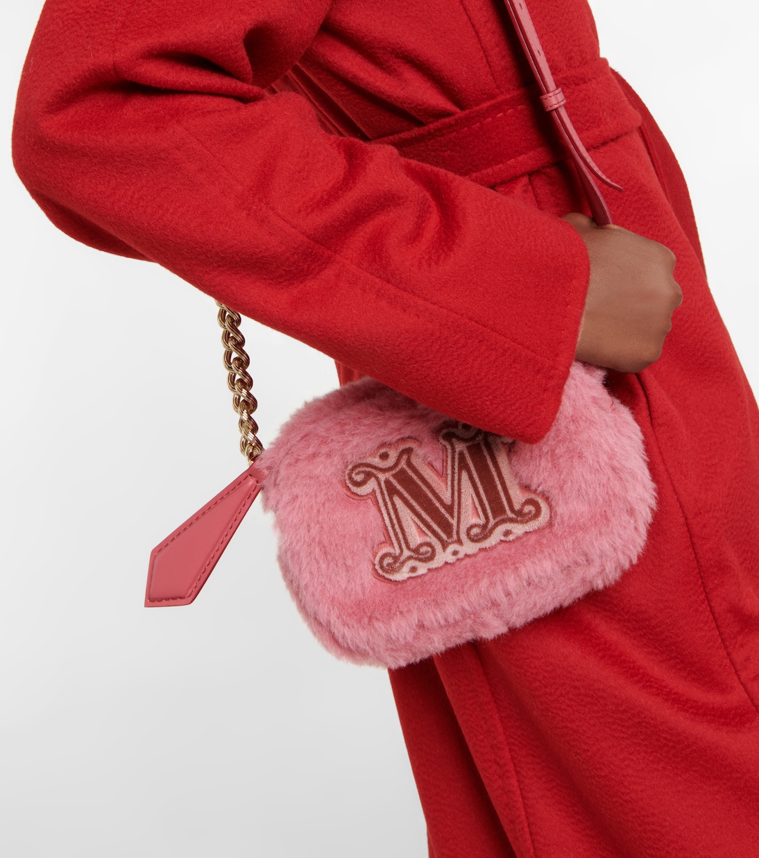 Borsa a tracolla in tessuto teddy | Max Mara