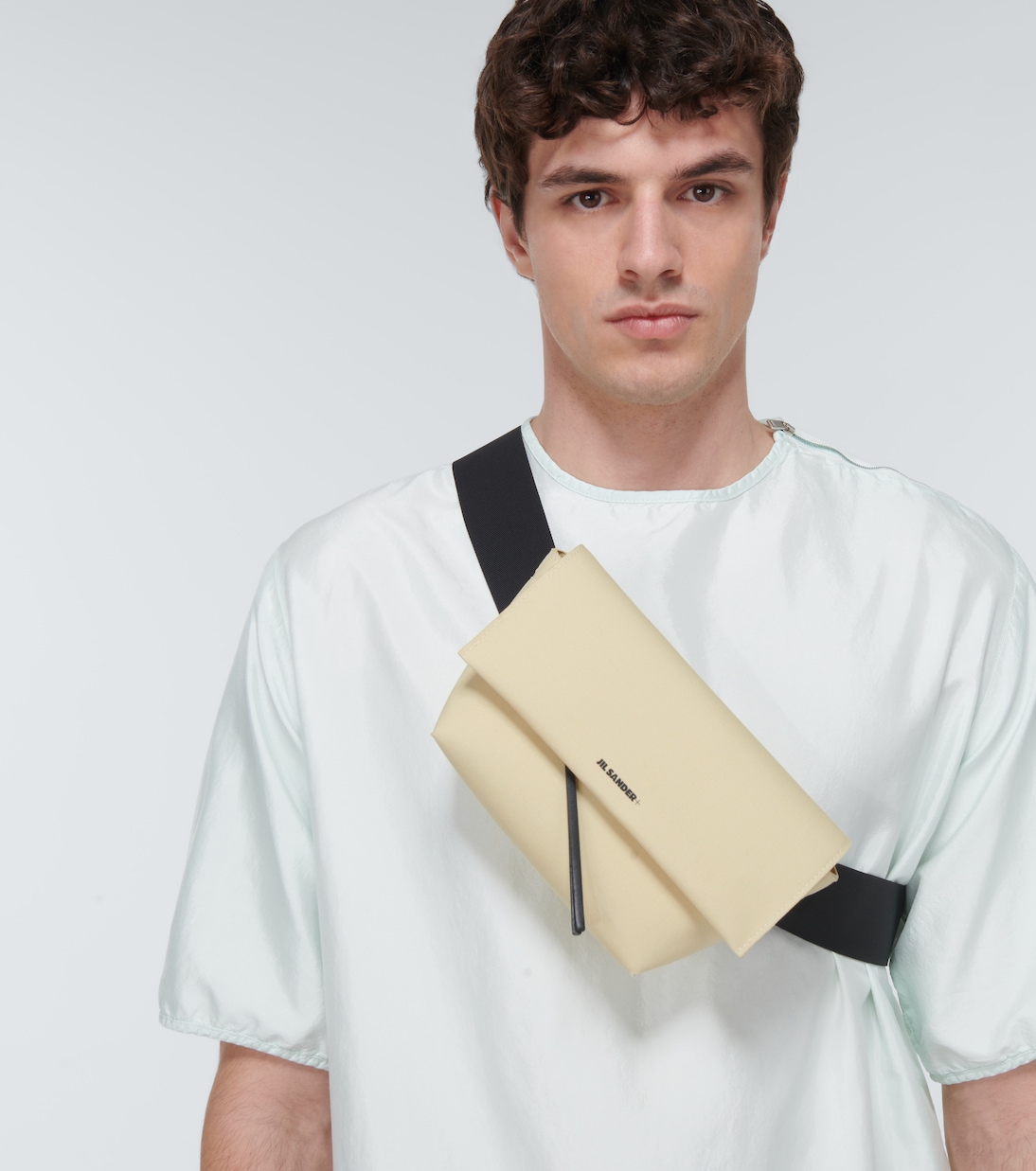 Jil Sander J-vision Leather Belt Bag In Dark Beige | ModeSens