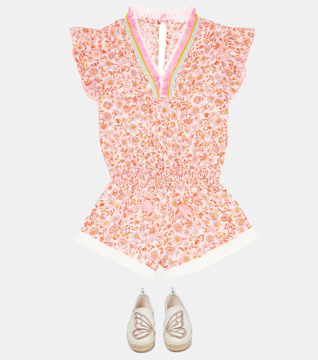 Combi-short Sasha à fleurs | Poupette St Barth Kids