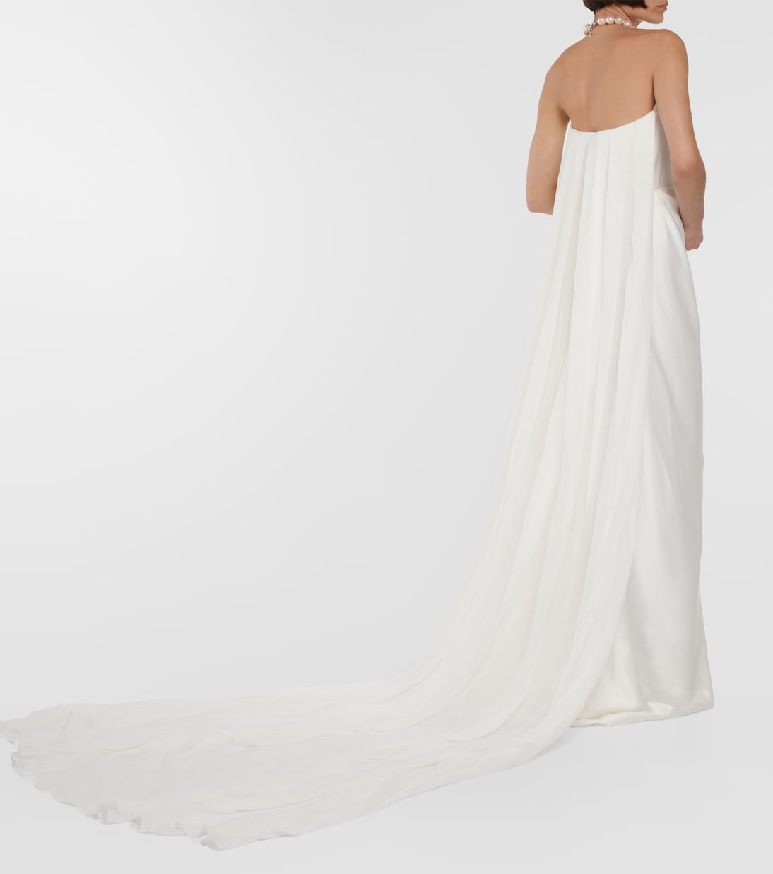 Vestido Nupcial de Seda Crêpe con Capa Galáctica de Vivienne Westwood