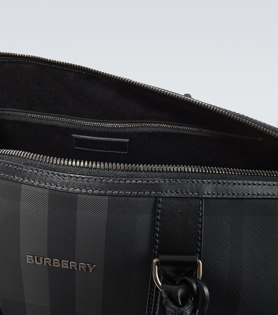 Bolso de viaje con piel y Burberry Check | Burberry