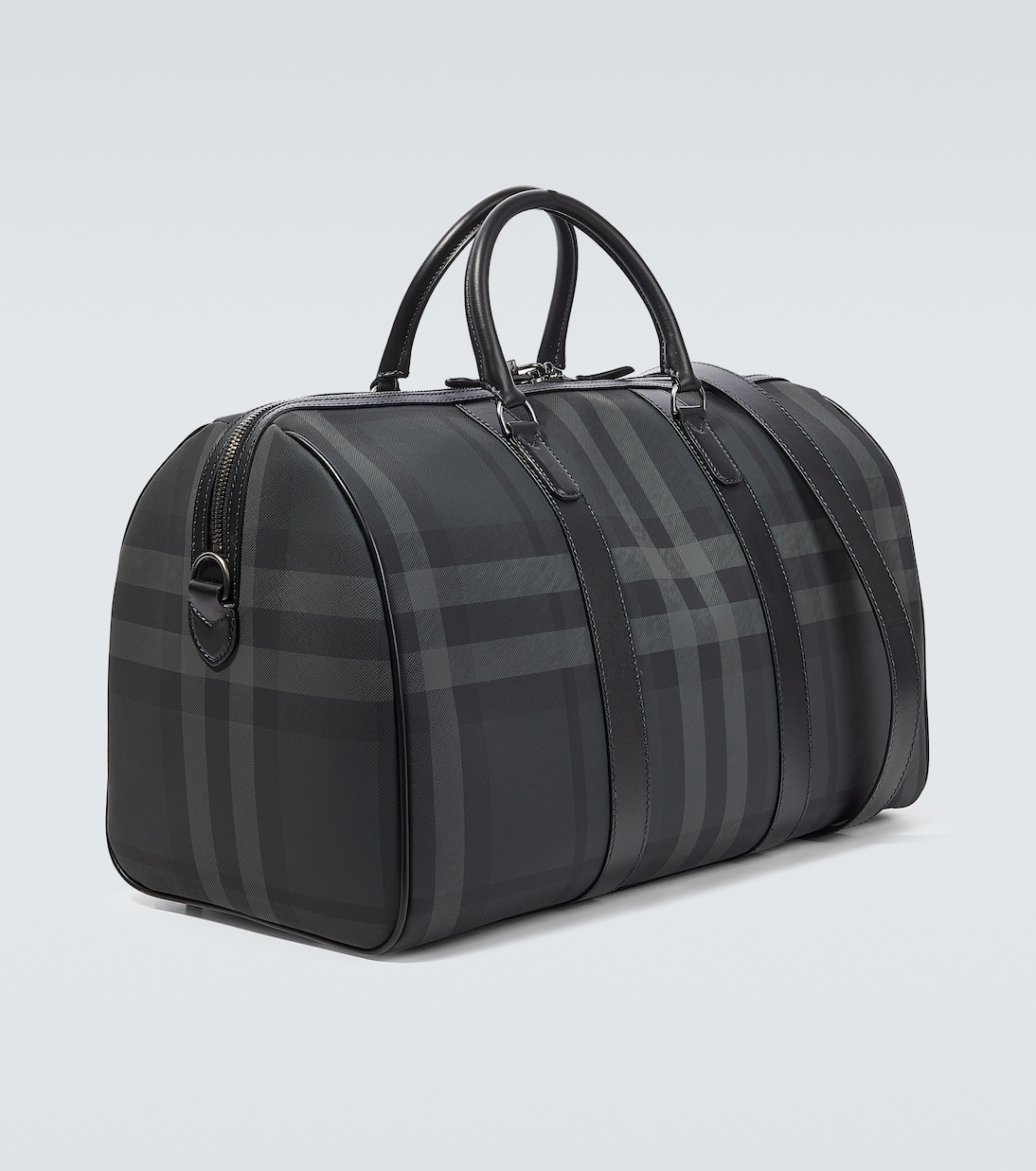 Bolso de viaje con piel y Burberry Check | Burberry
