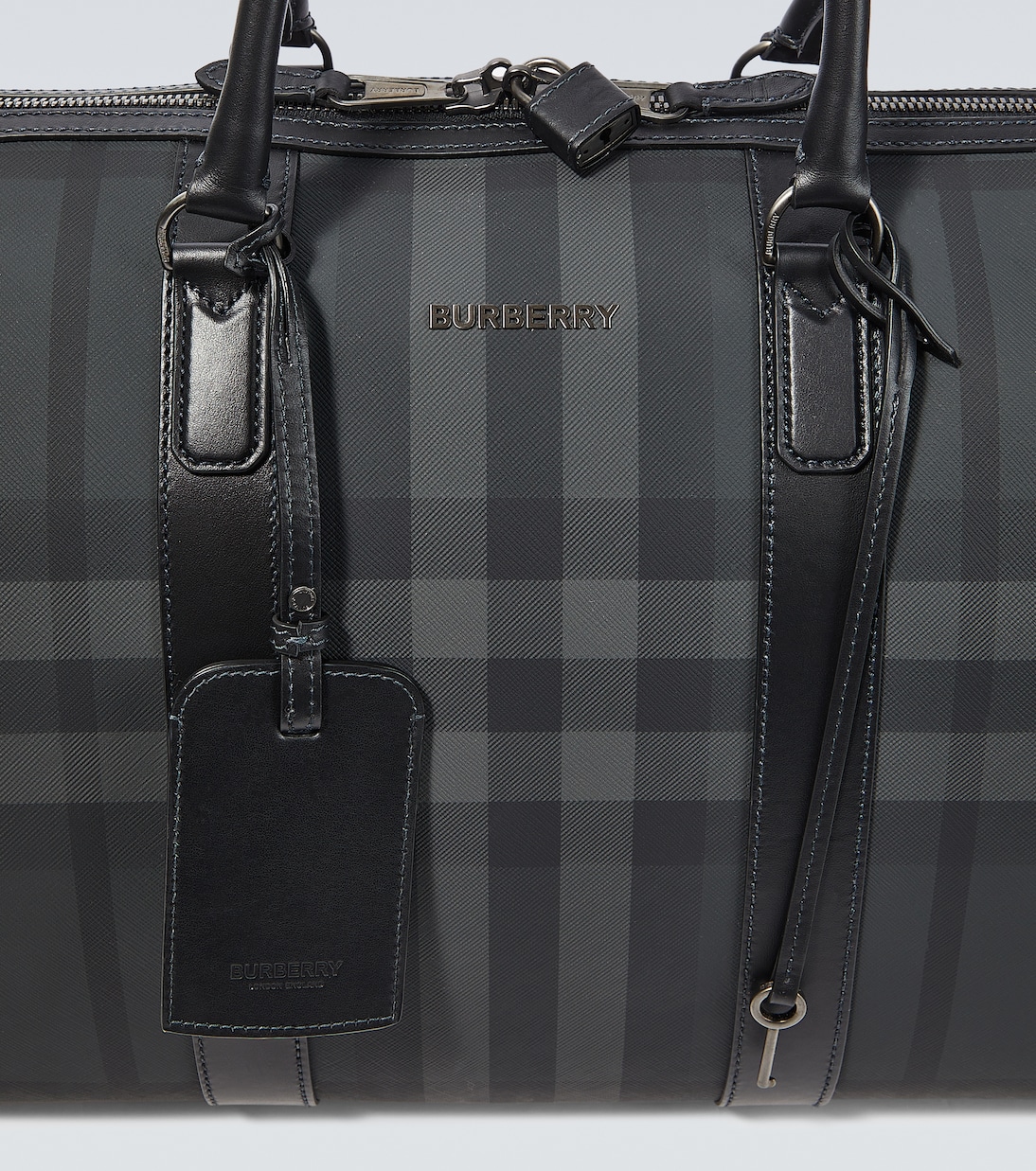 Bolso de viaje con piel y Burberry Check | Burberry