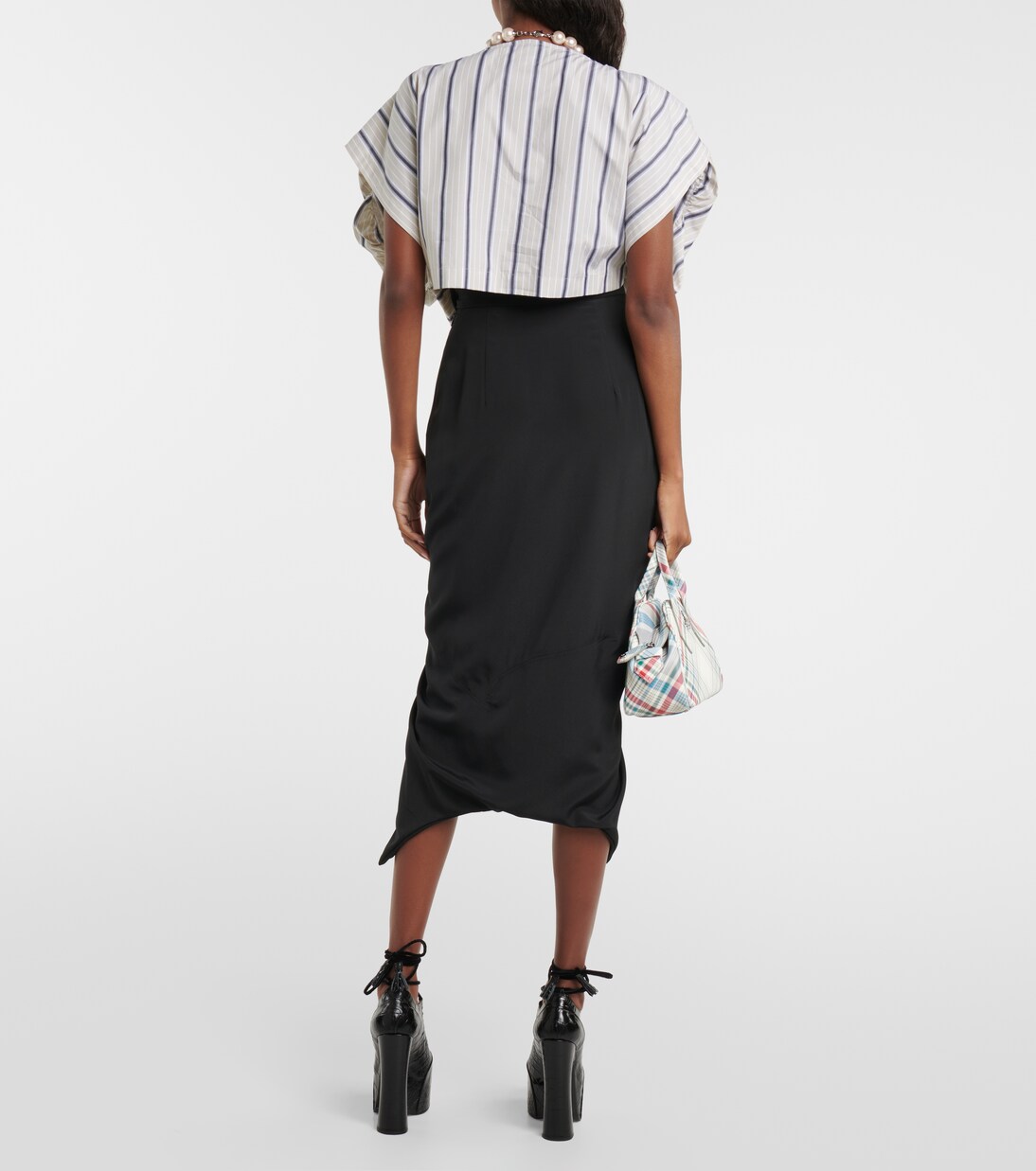 Top cropped Heart in cotone a righe | Vivienne Westwood