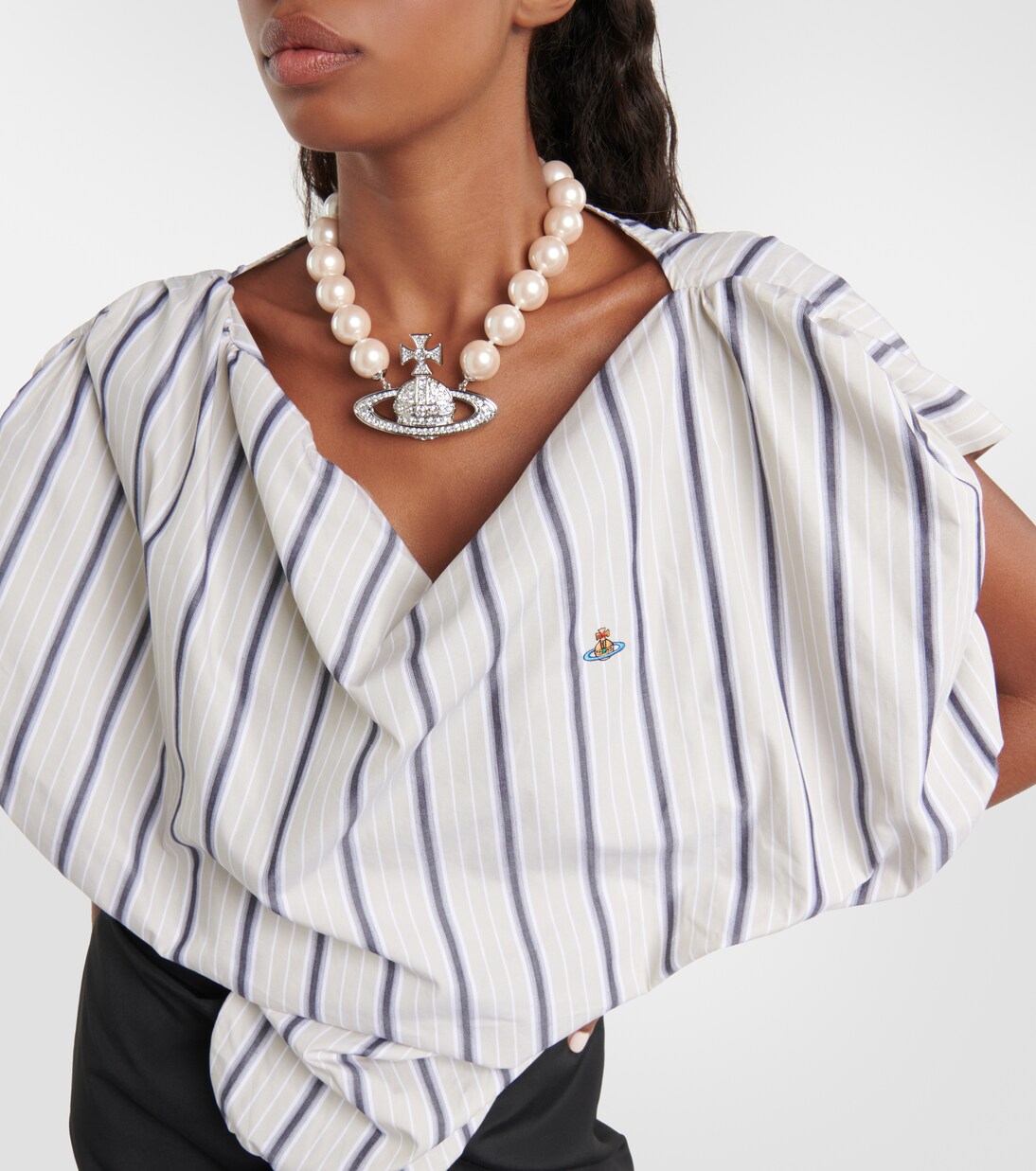Top cropped Heart in cotone a righe | Vivienne Westwood