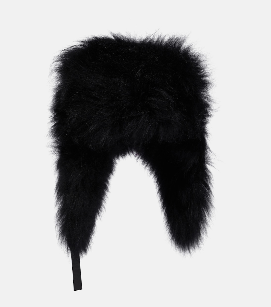 Shearling trimmed down hat in black Yves Salomon Mytheresa