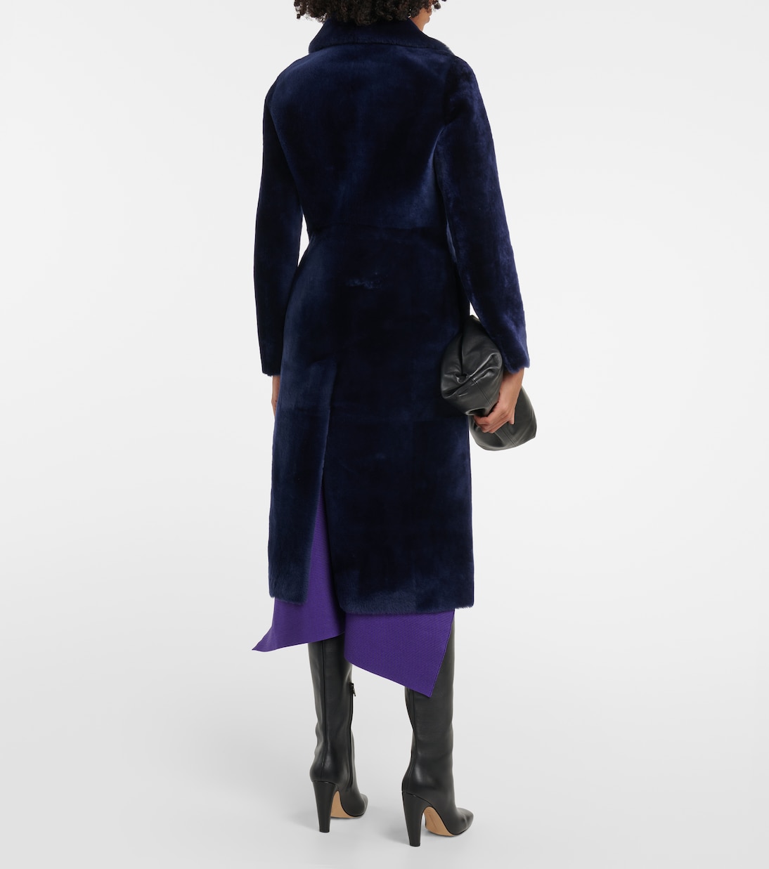 Cappotto doppiopetto in shearling | Blancha