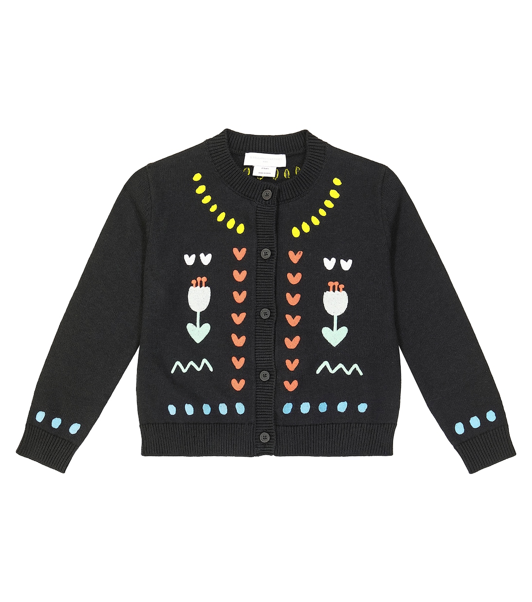 Cardigan brodé en coton et laine | Stella McCartney Kids