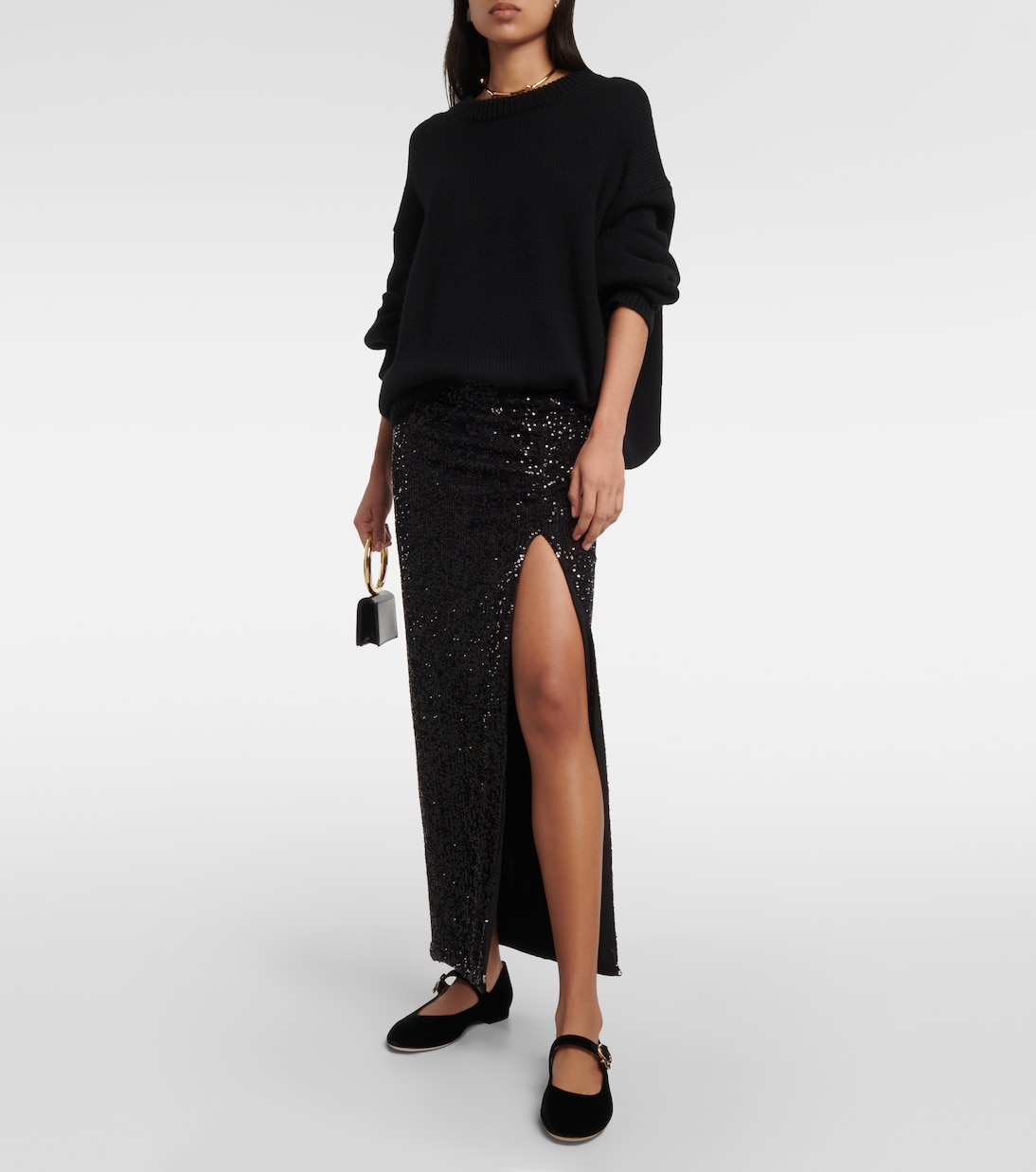 Ballerinas Mary Ribbon aus Samt | Gianvito Rossi