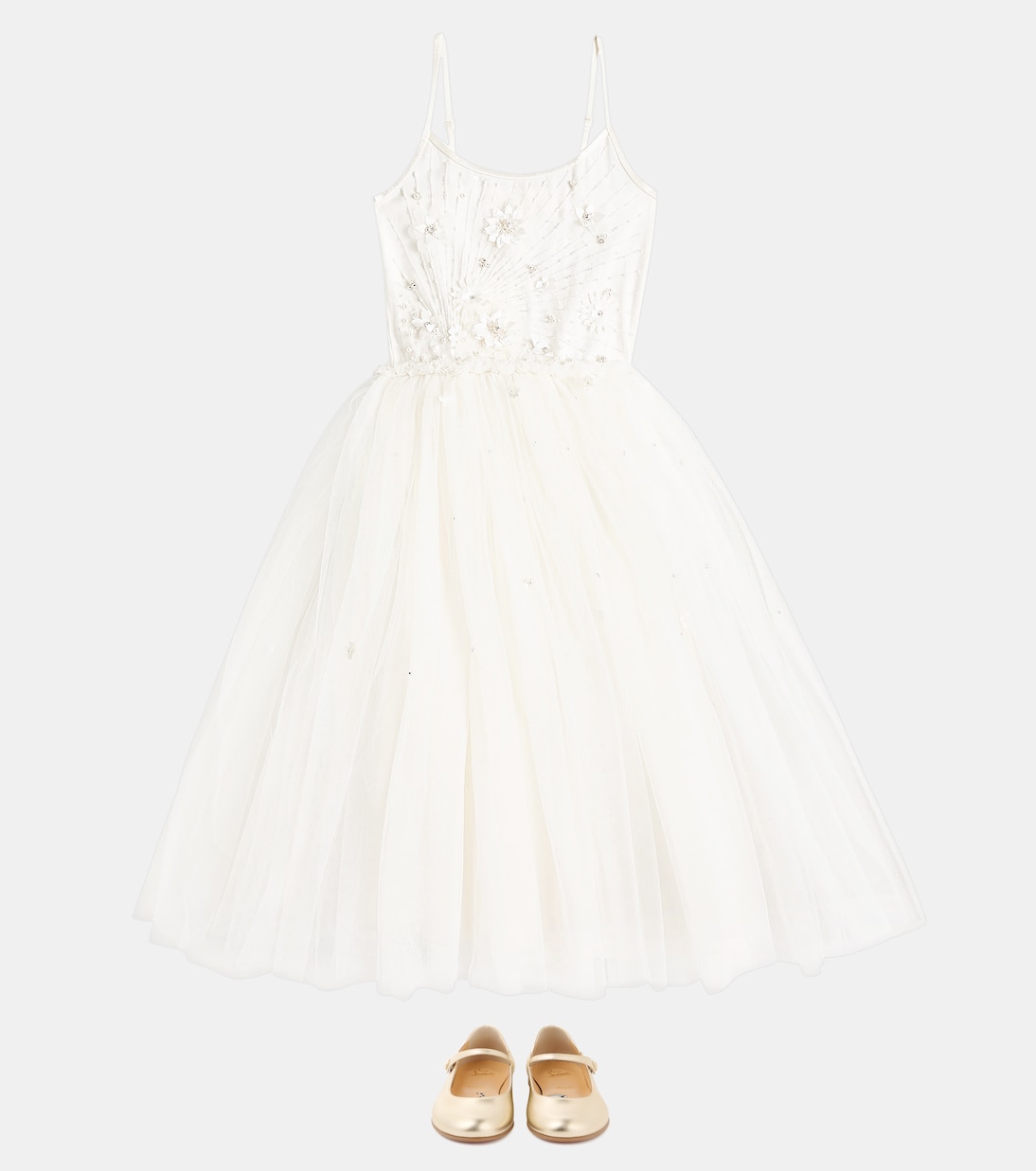 Ballerine Melodie Chick in pelle metallizzata | Christian Louboutin Kids
