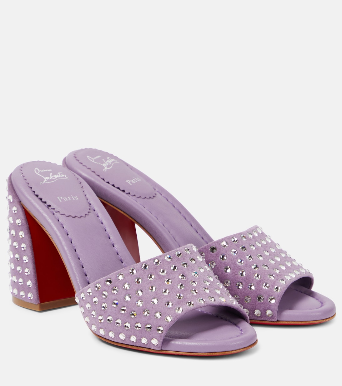 Jane embellished suede mules | Christian Louboutin