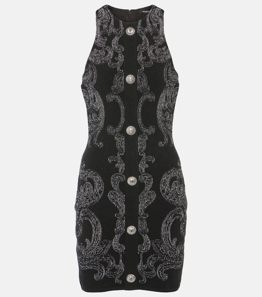 Paisley jacquard Lurex® minidress | Balmain