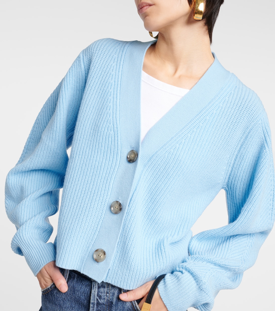 Cropped wool and cashmere cardigan | Jardin des Orangers