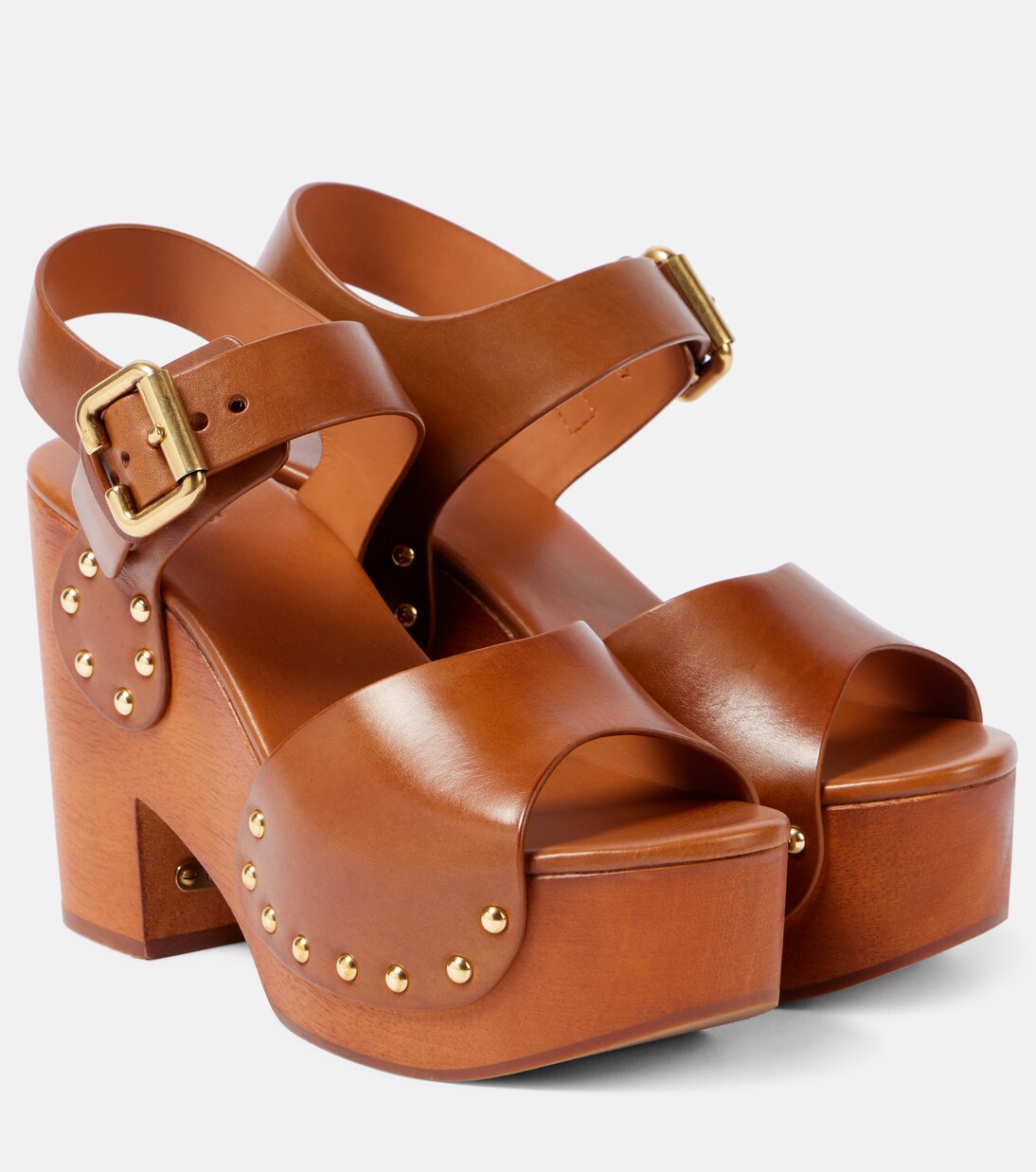 Sandales à plateau Jeannette 60 en cuir | Chloé