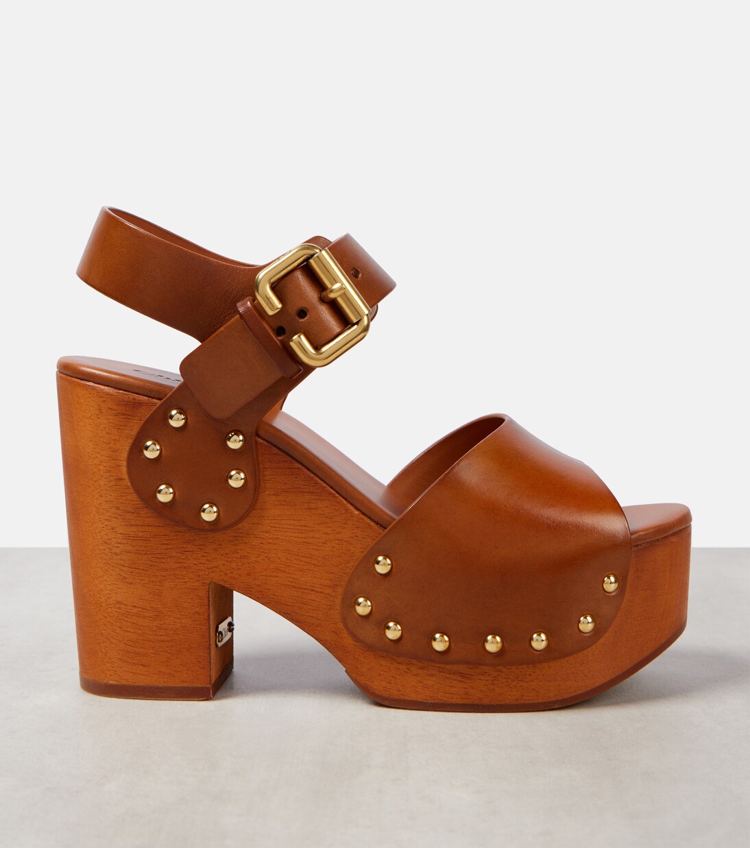 Sandales à plateau Jeannette 60 en cuir | Chloé