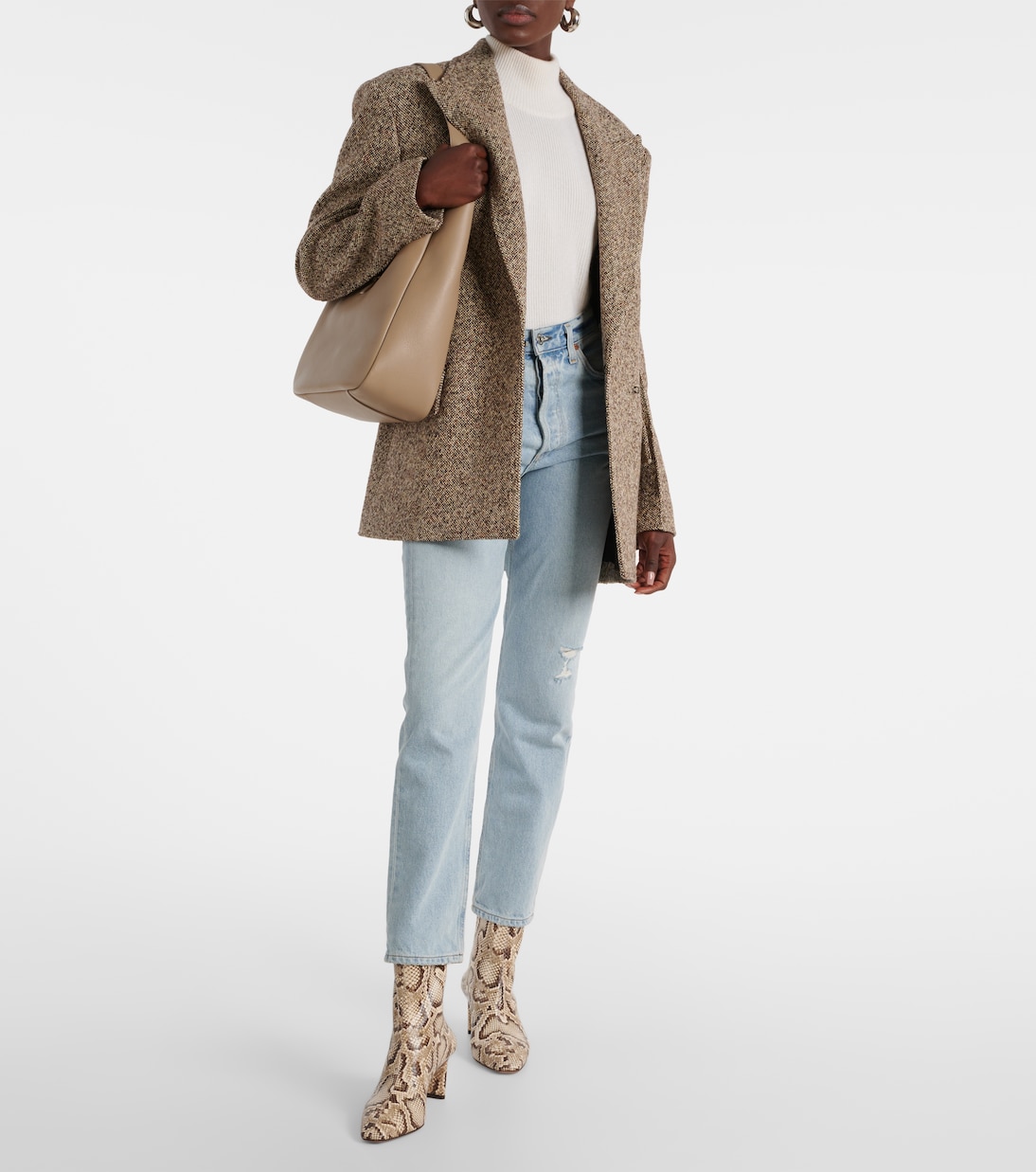 Bottines Blade en cuir embossé | Aquazzura