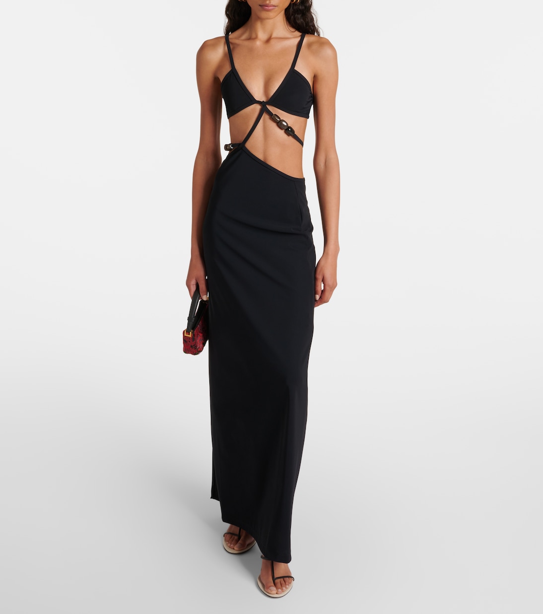 Robe longue à perles | Christopher Esber