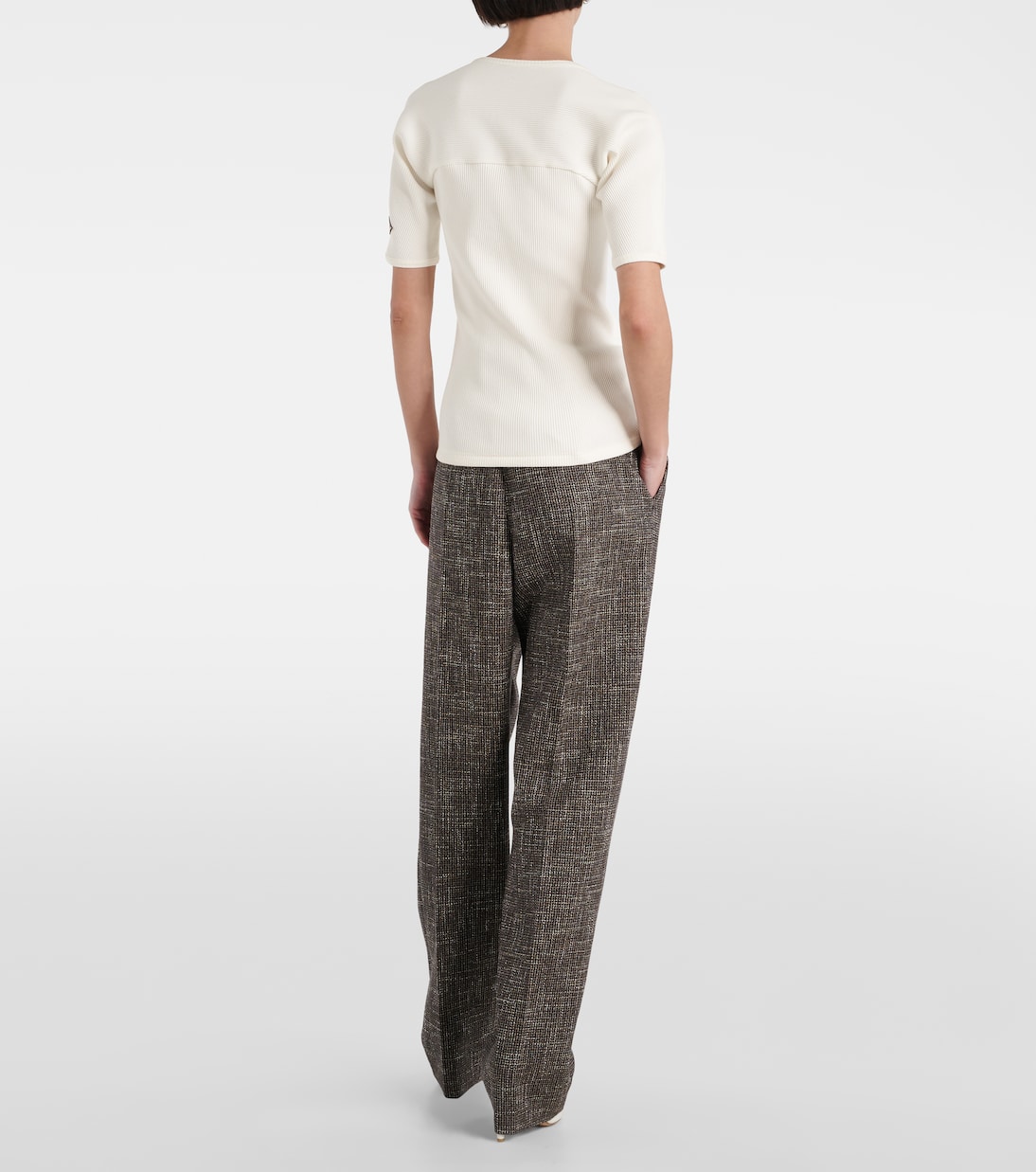 Top in jersey di misto cotone a coste | Bottega Veneta
