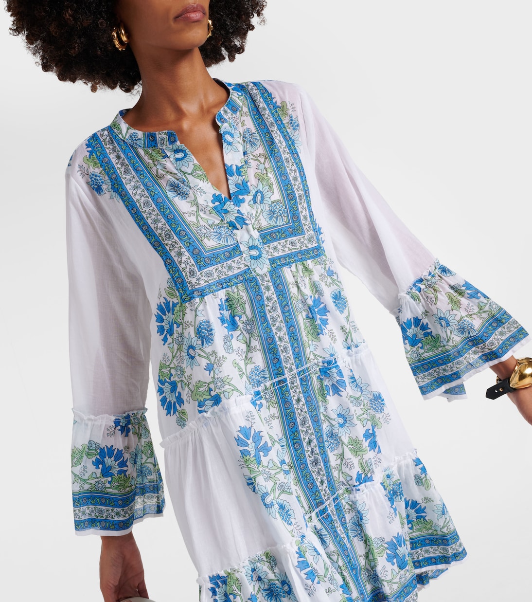 Miniabito in cotone a fiori | Juliet Dunn