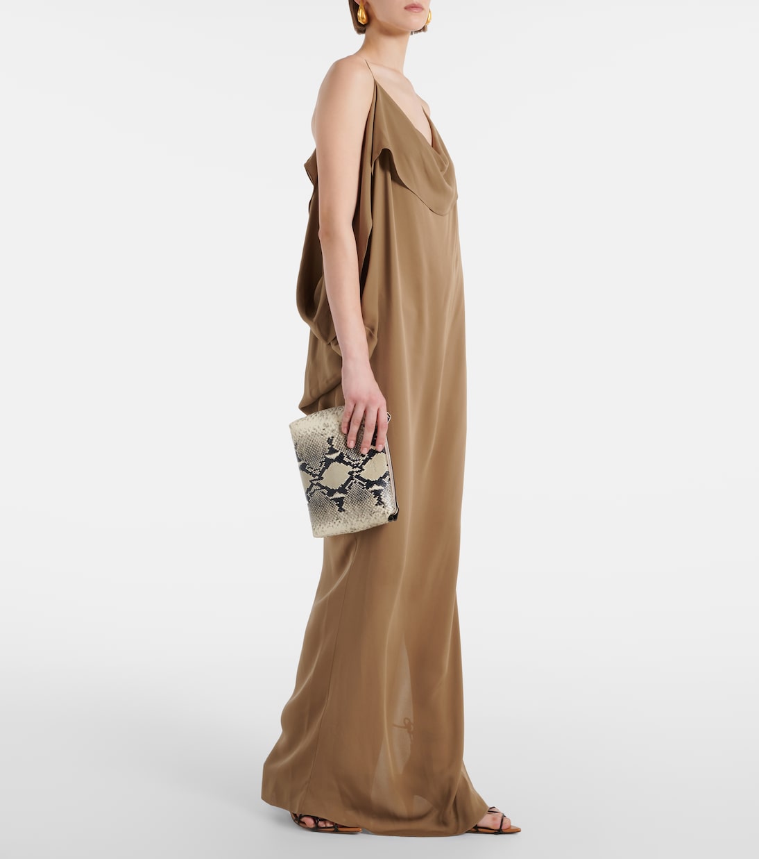 Borsa a tracolla Lina in pelle stampata | Khaite