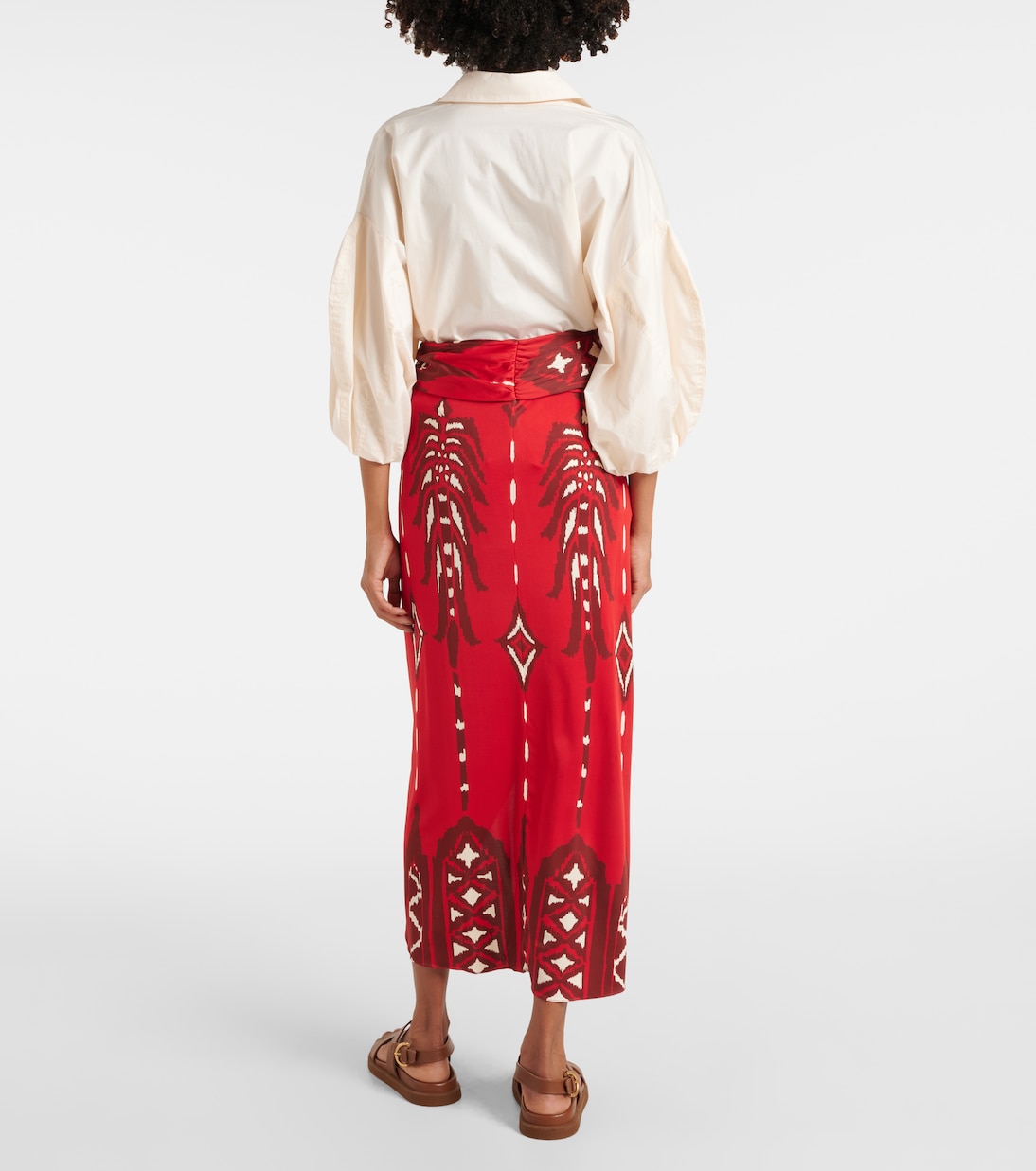 Printed twisted midi skirt | Johanna Ortiz