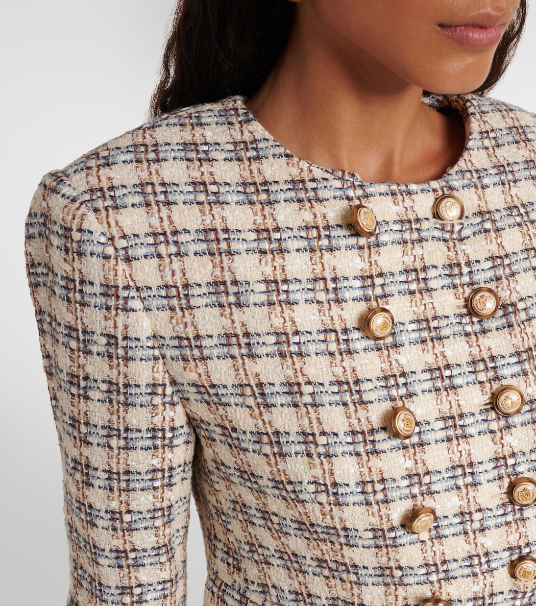 Bentley checked tweed jacket | Veronica Beard