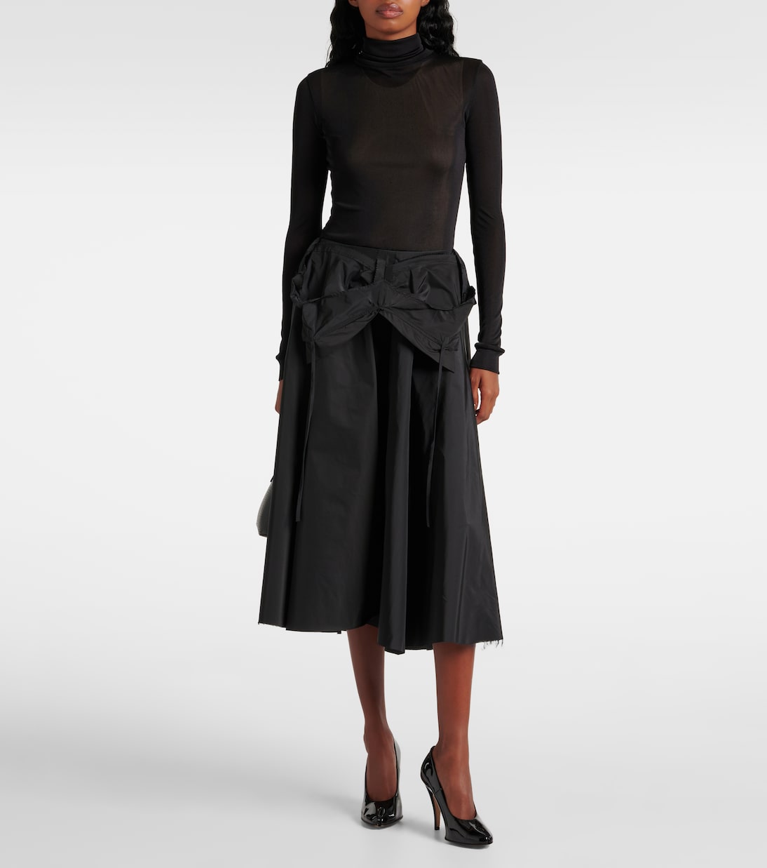 Gonna midi decostruita in taffetà | Maison Margiela