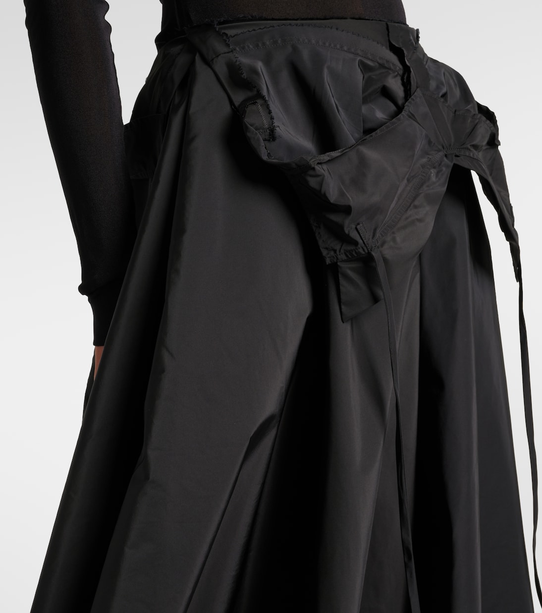 Gonna midi decostruita in taffetà | Maison Margiela