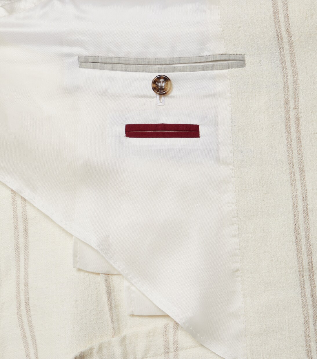 Striped linen and wool-blend suit | Brunello Cucinelli