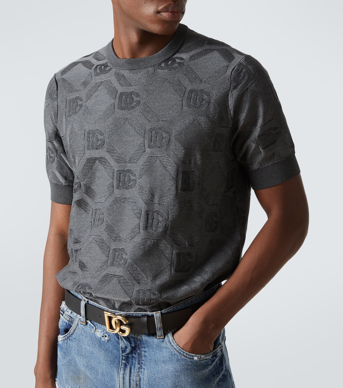 Top DG in seta jacquard | Dolce&Gabbana