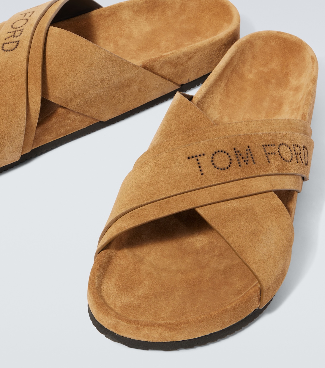 Mules en daim à logo | Tom Ford