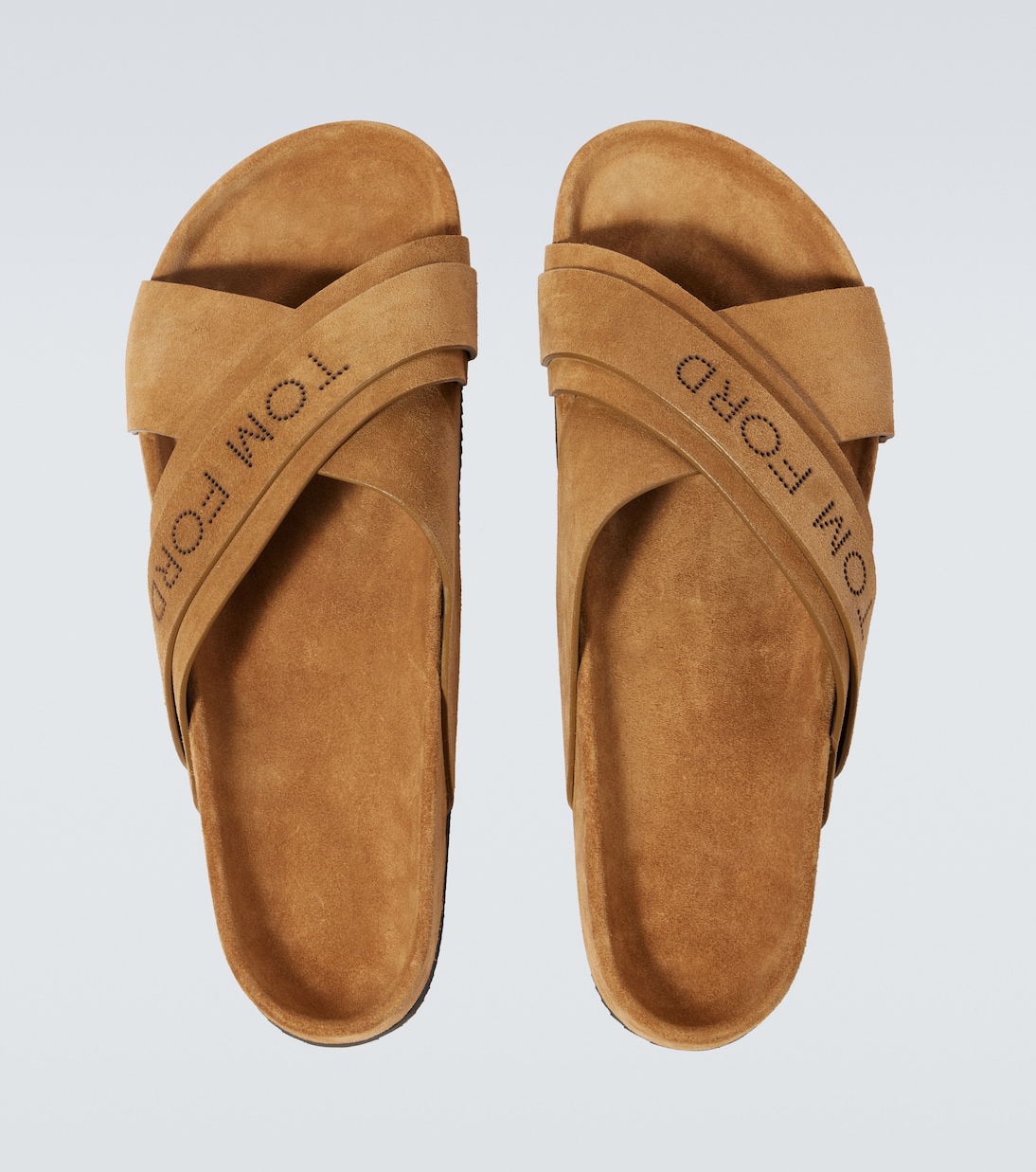 Mules en daim à logo | Tom Ford