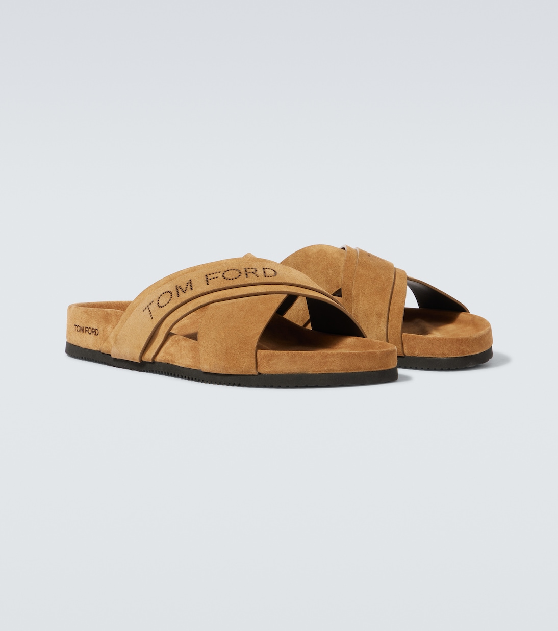 Mules en daim à logo | Tom Ford