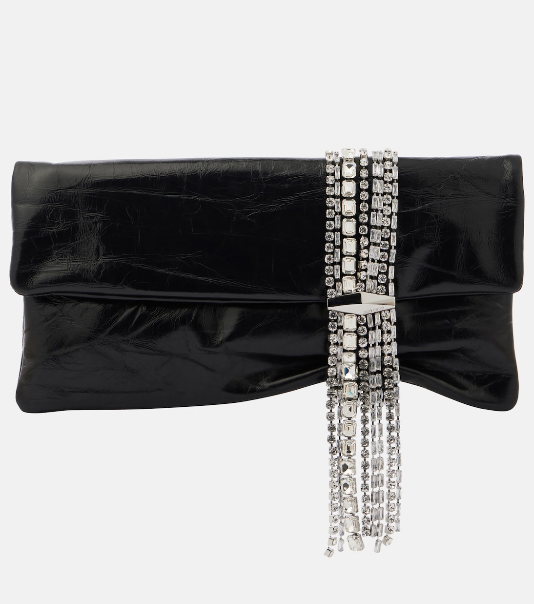 Clutch Zandra in pelle con cristalli | Jimmy Choo