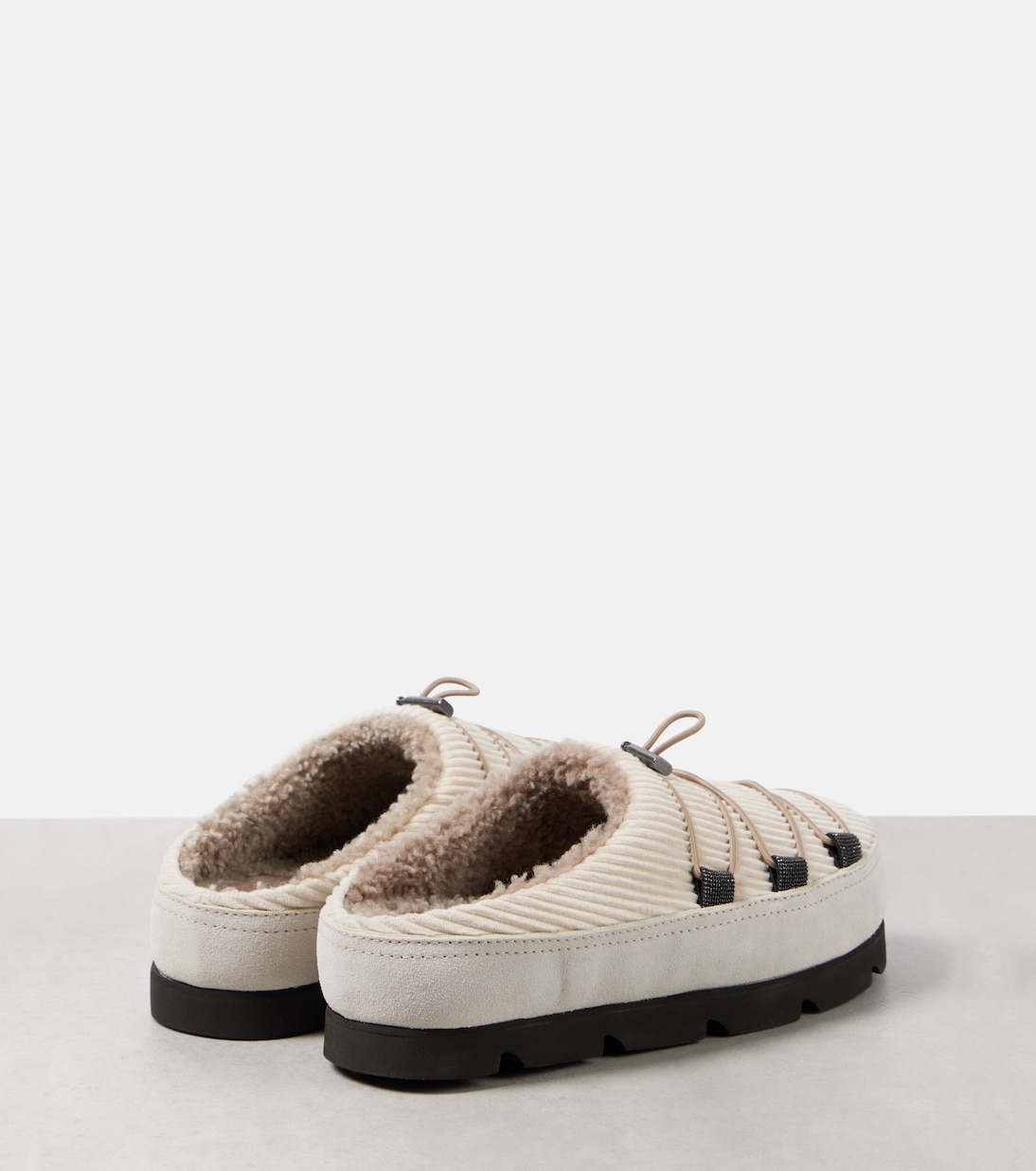 Slippers con shearling | Brunello Cucinelli