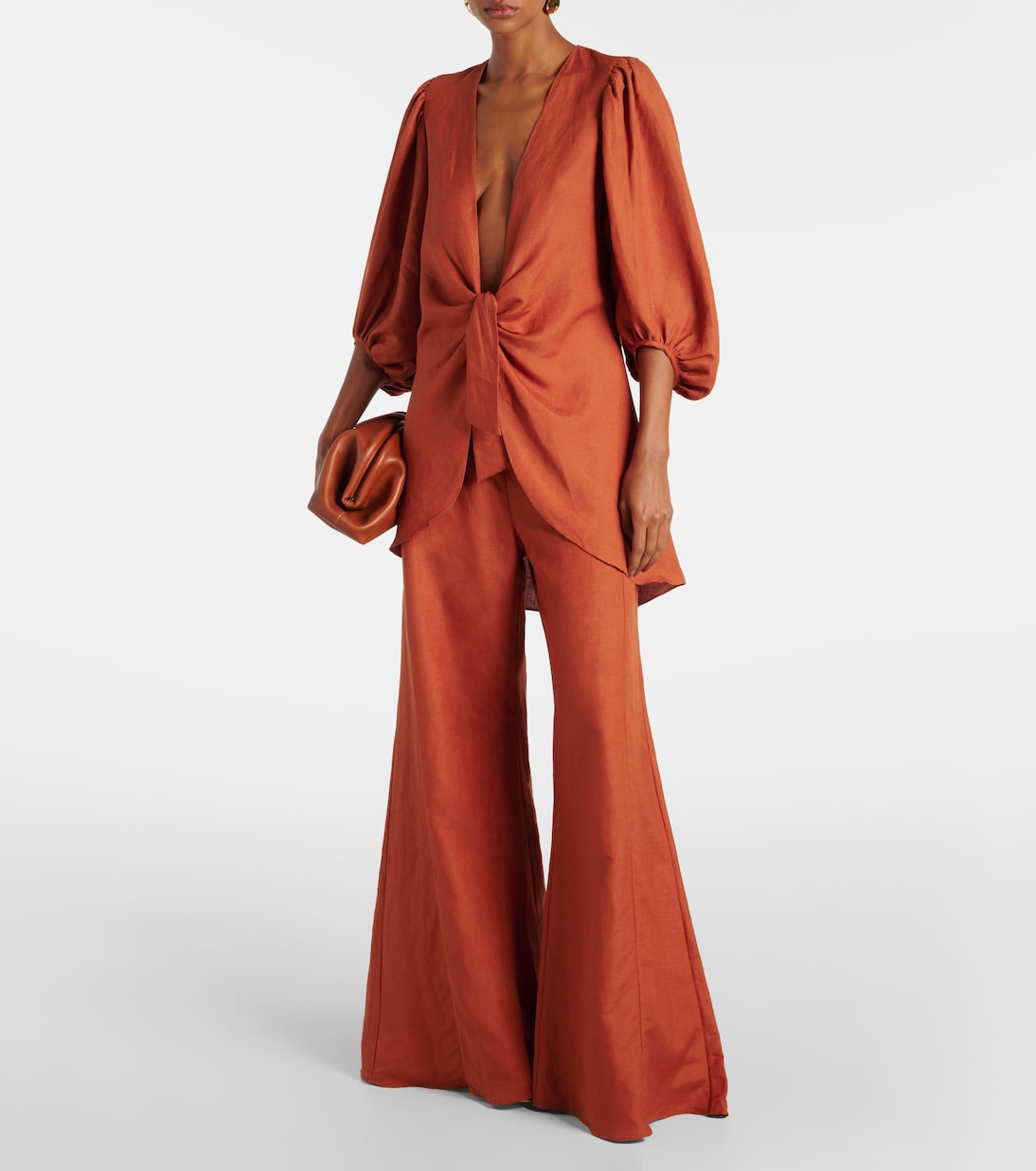 Chemise Solid en lin mélangé | Adriana Degreas
