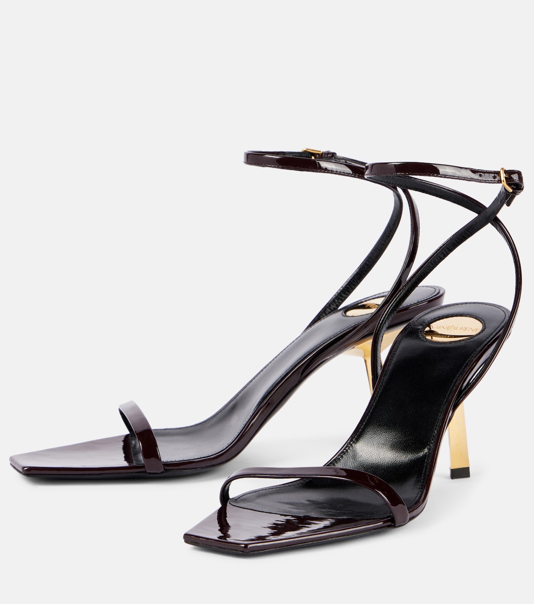 Sandales Lee 75 en cuir verni | Saint Laurent