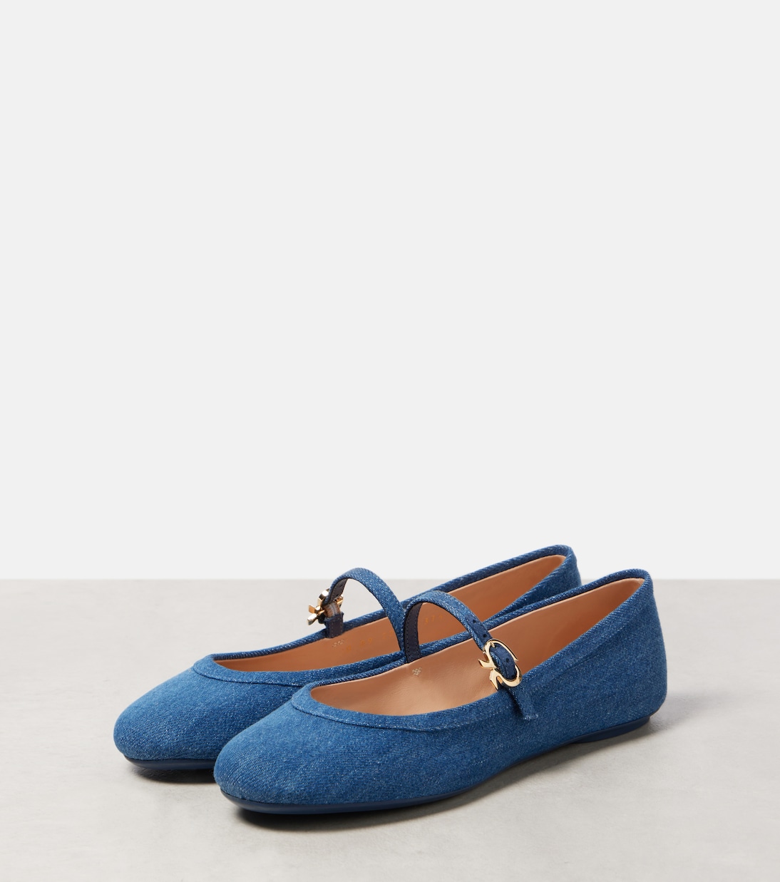 Carla denim Mary Jane flats | Gianvito Rossi