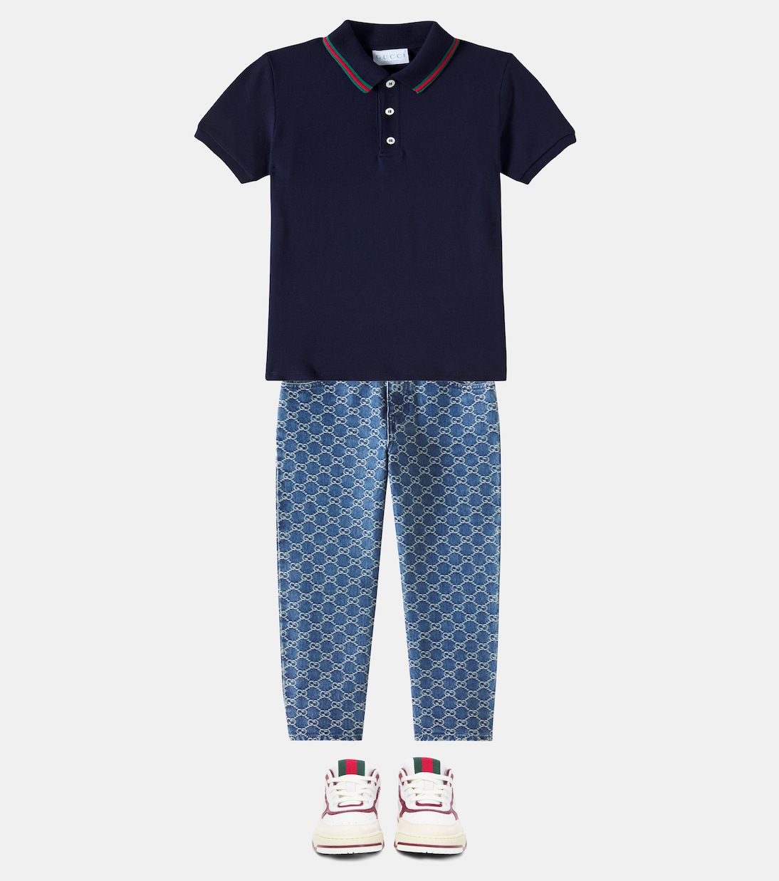 Sneakers Re-Web in pelle con suede | Gucci Kids