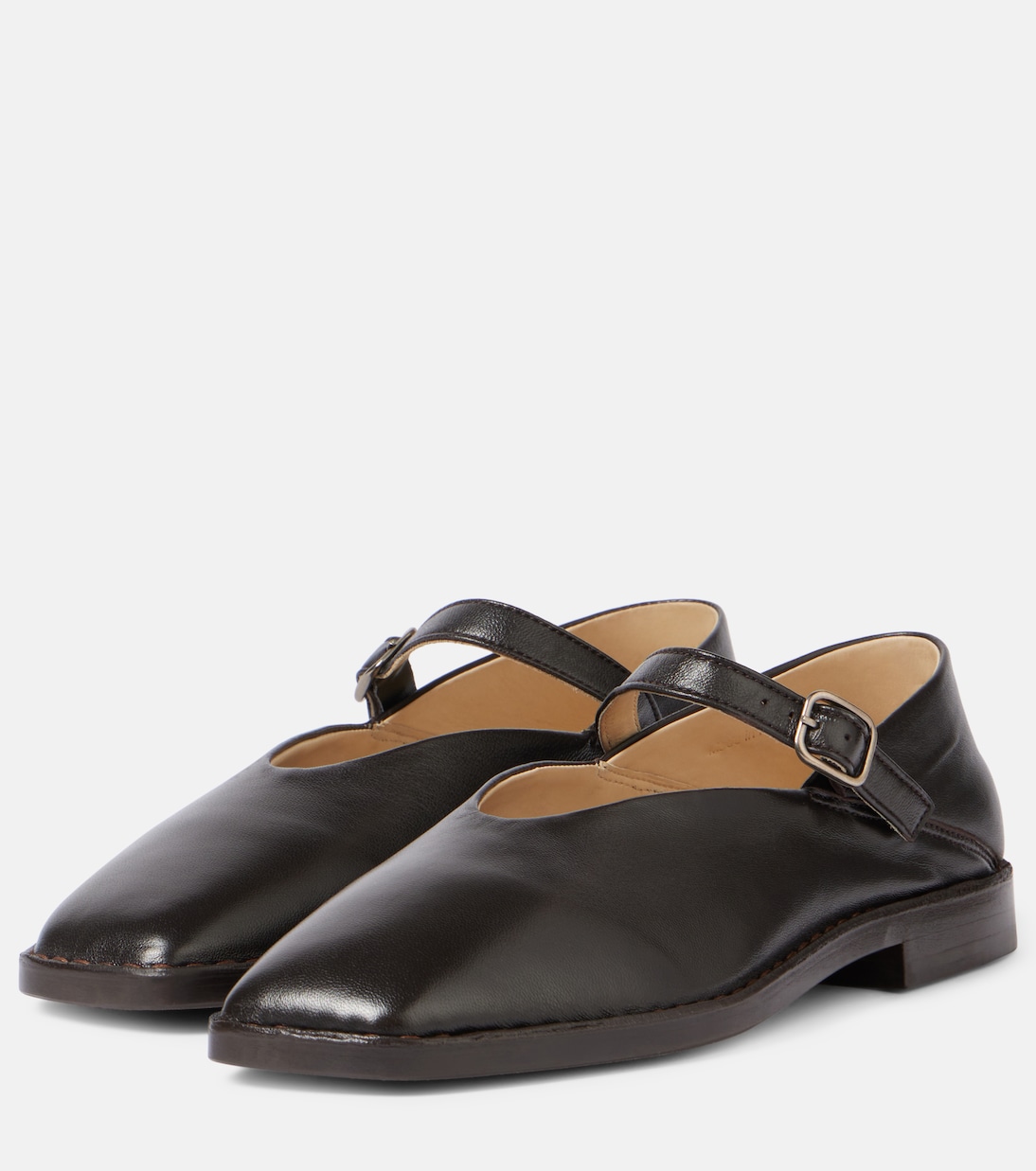 Eleganti ballerine in pelle Lemaire con allacciatura alla caviglia per uno stile giovane e raffinato