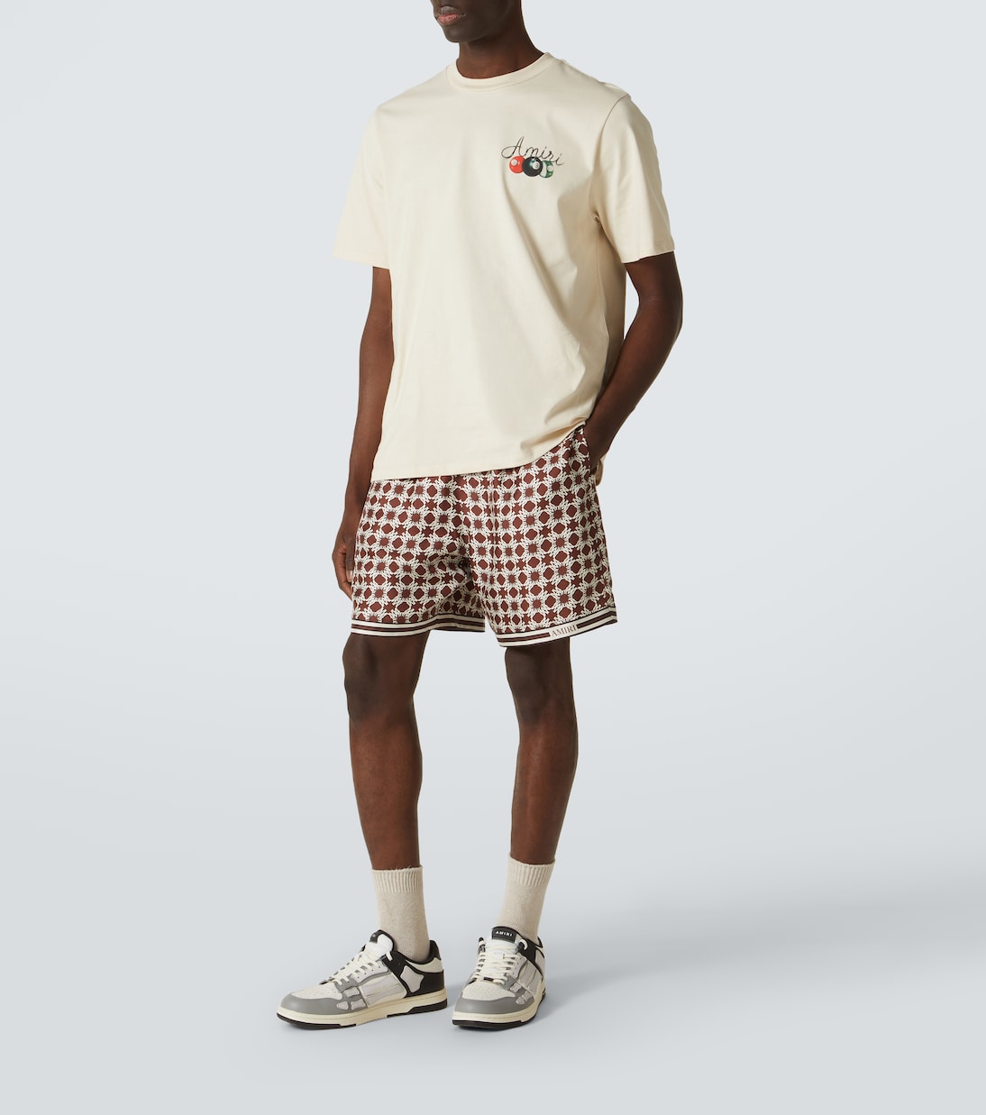 Printed silk twill shorts | Amiri