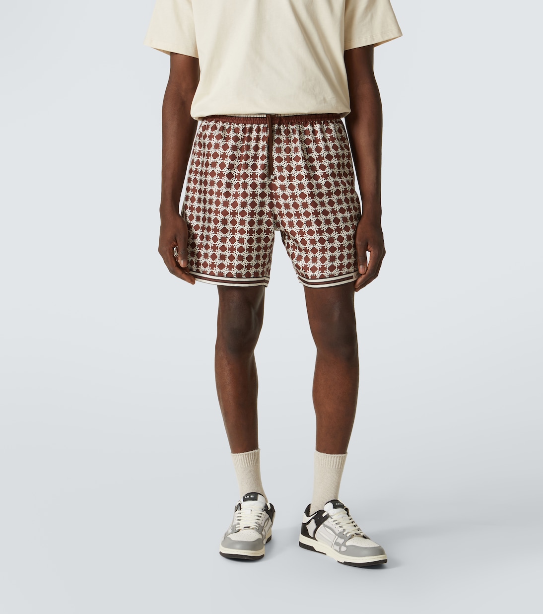Printed silk twill shorts | Amiri