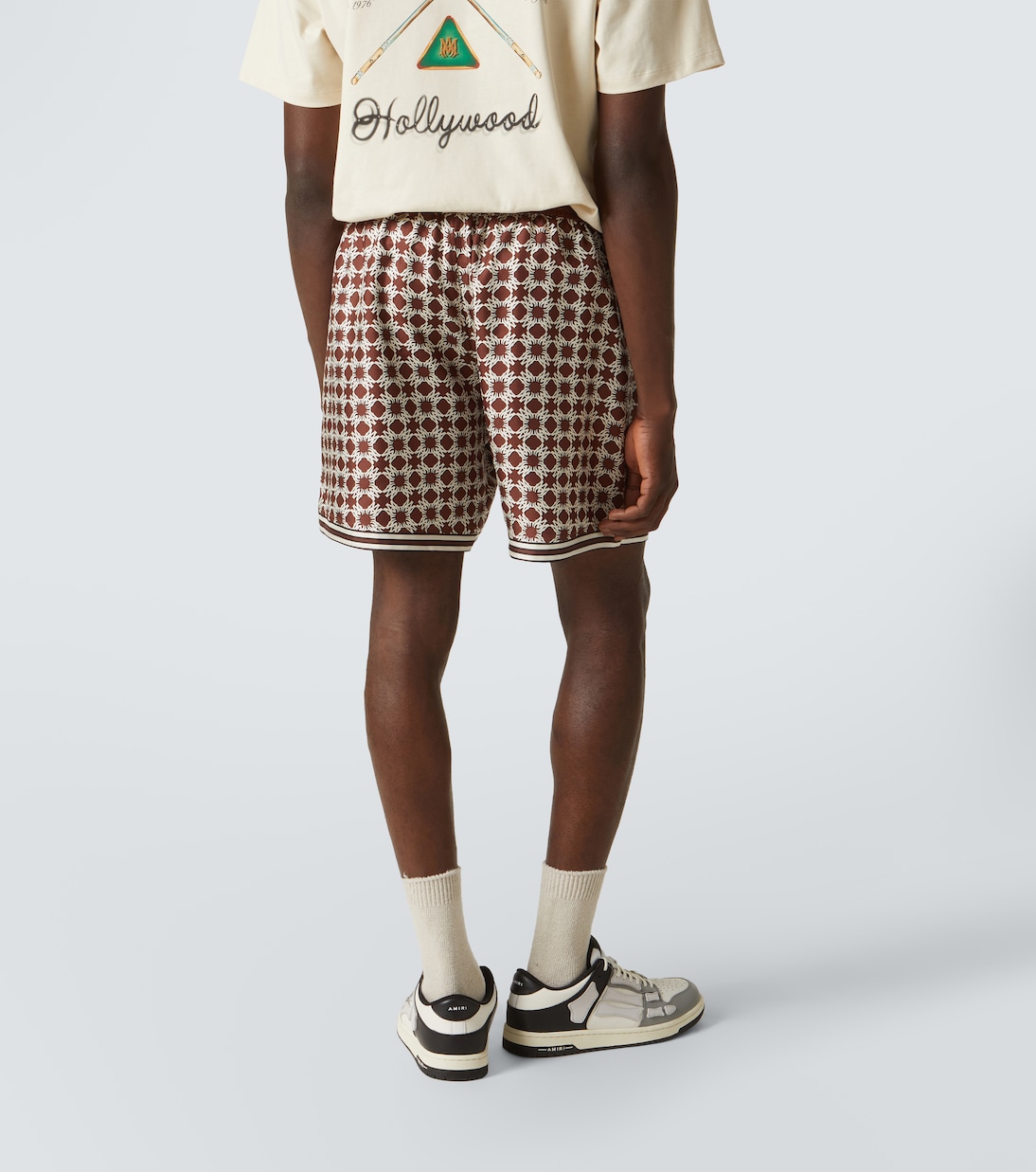 Printed silk twill shorts | Amiri