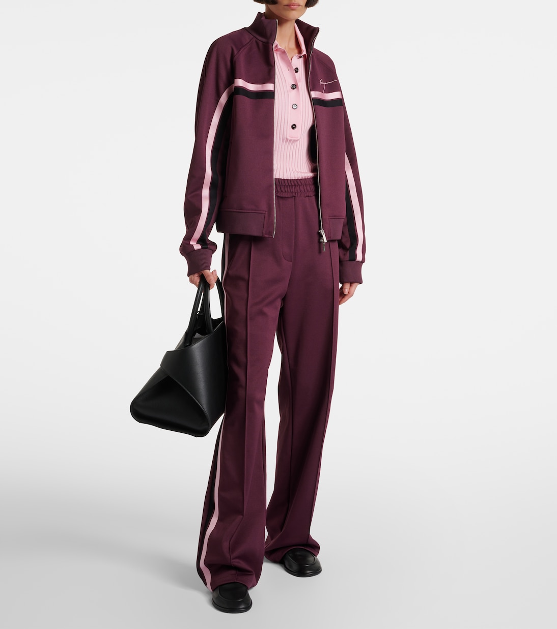 Chaqueta deportiva de jersey a rayas | Ferragamo