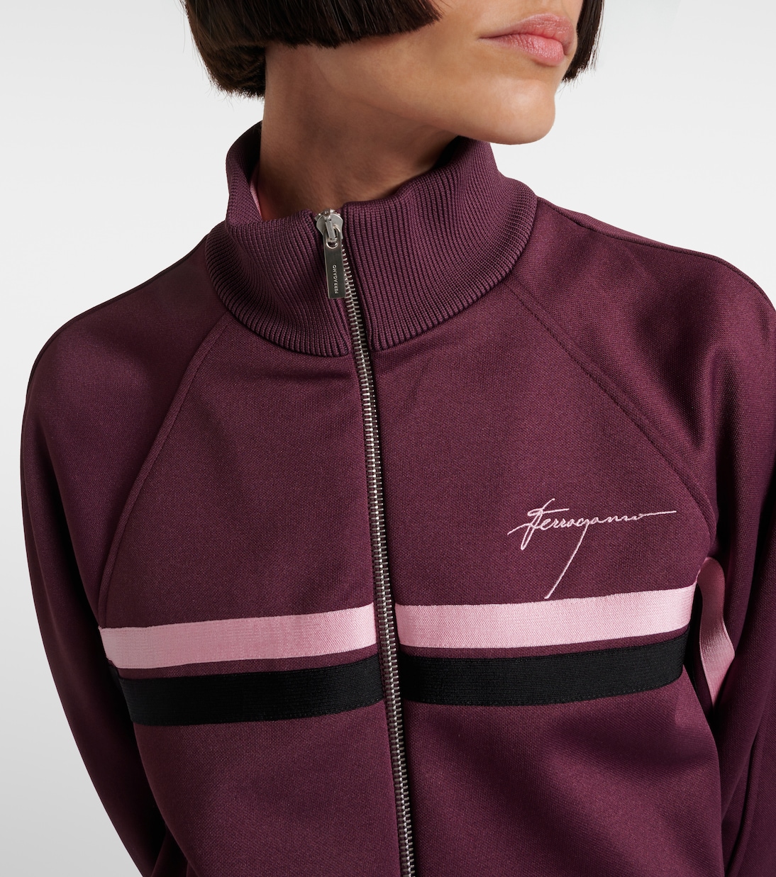 Chaqueta deportiva de jersey a rayas | Ferragamo