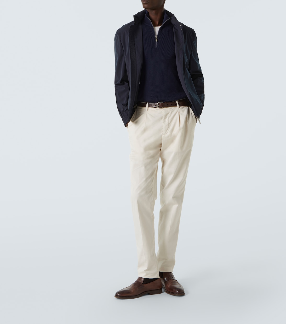 Pull zippé en coton | Brunello Cucinelli